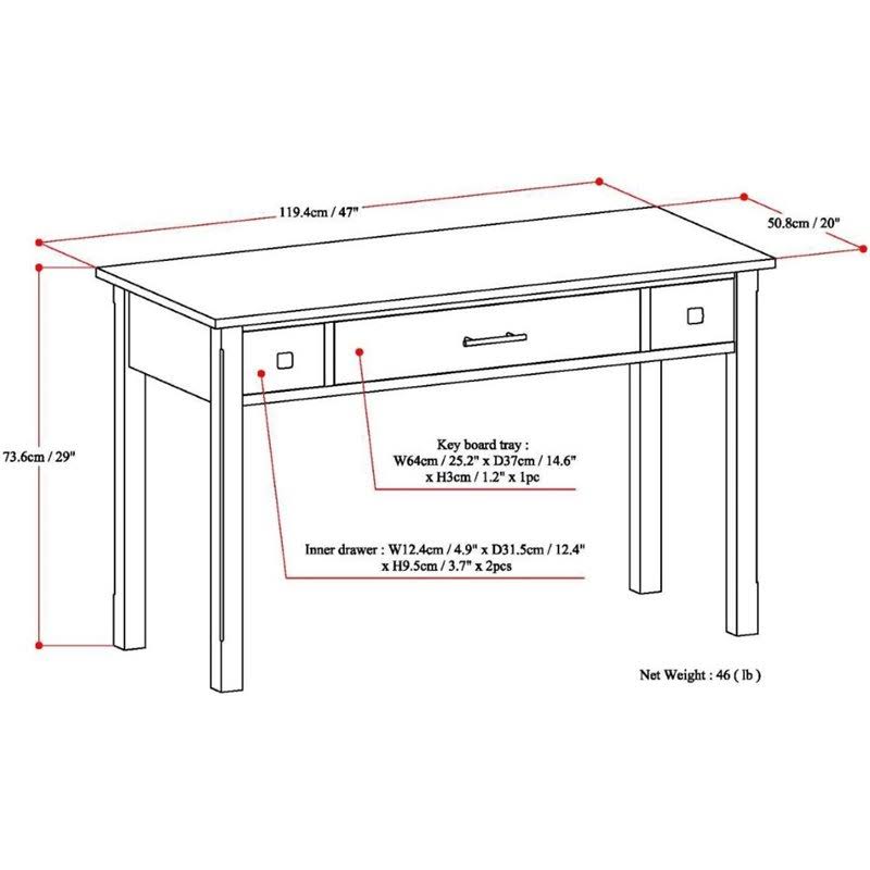 Solid Wood Writing Office Desk N601147