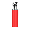 Red Stainless Steel Water Bottle with Straw Lid 20 OZ V4284