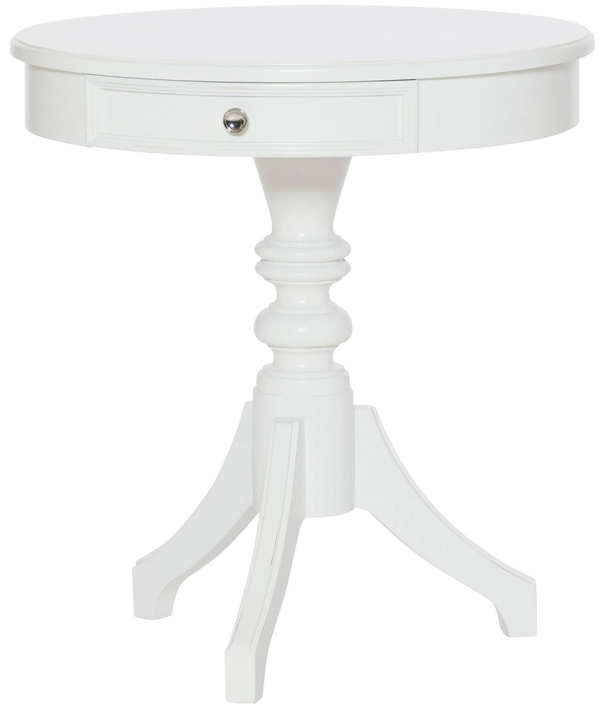 White Round Accent Table U45402