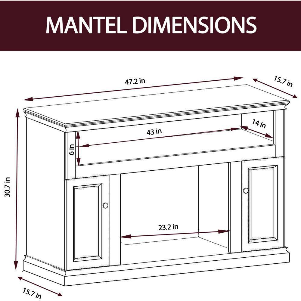 47 in. Electric Fireplace with Entertainment Stand in Cherry L5317