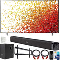 75 Inch 4K Nanocell TV Bundle with Soundbar, Subwoofer, Wall Mount, 6FT HDMI 2.0 Cables Y55045