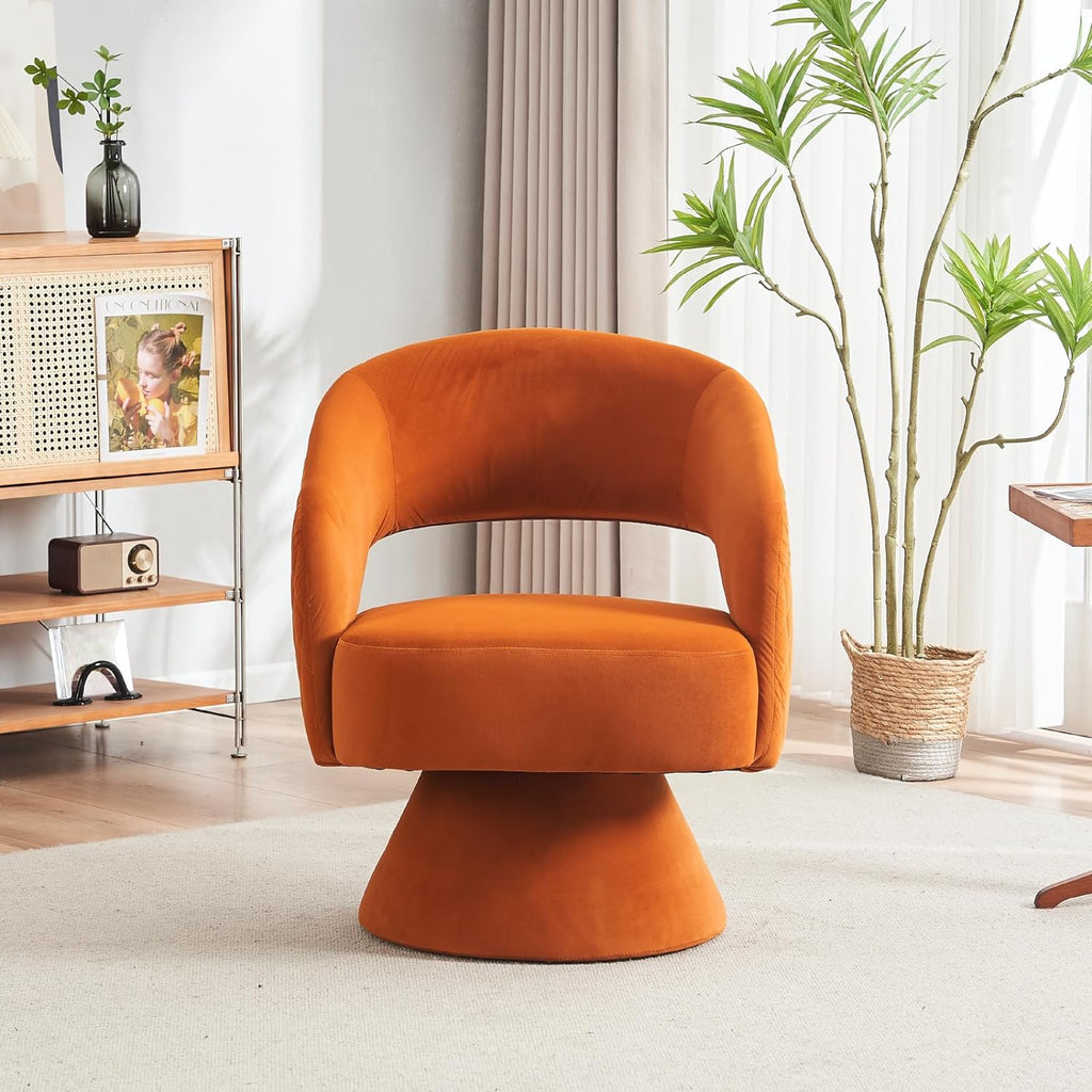 Green Velvet Swivel Barrel Chair V852285