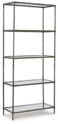 Antique Pewter Finish Bookcase I4453