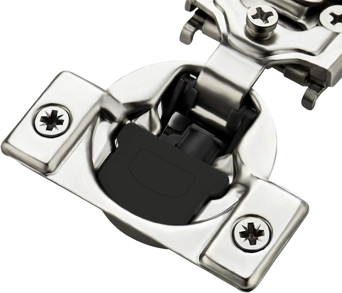 62 Pack 31 Pairs 1/2 inch Overlay Soft Close Satin Nickel Stainless Steel Concealed Hinges Y414