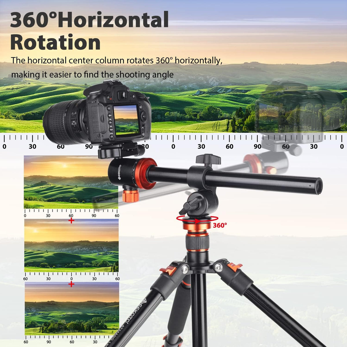 76 Inch Aluminium Tripod with 360 Degree Ball Head Q115345