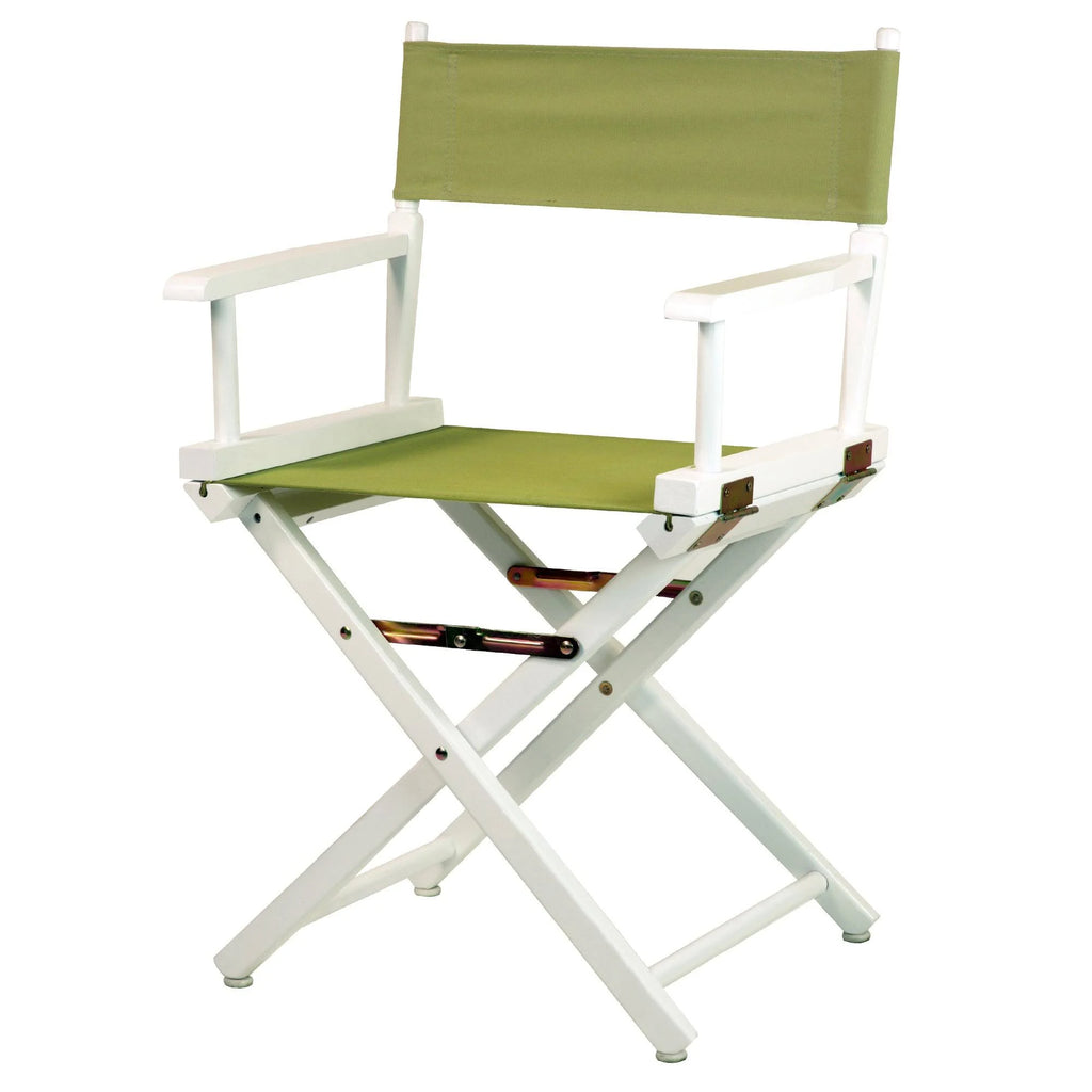 White Frame Olive Canvas Director's Chair F7754
