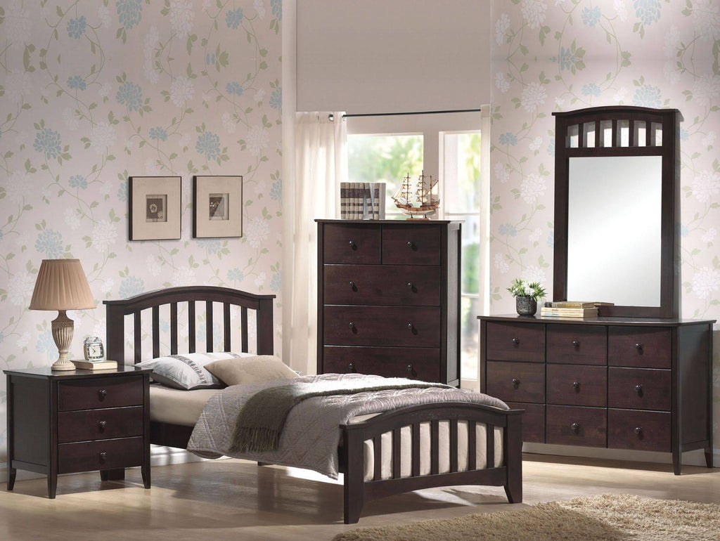 Dark Walnut Full Bed E377