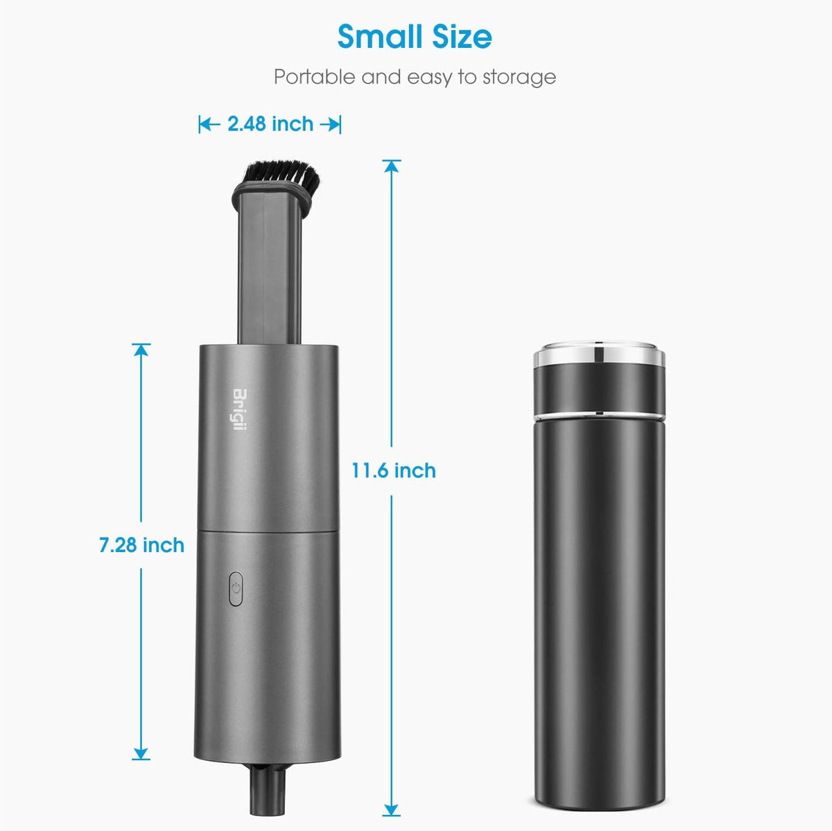 Mini Handheld Cordless USB Rechargeable Vacuum Cleaner 2 in 1, Pack of 2 D51598