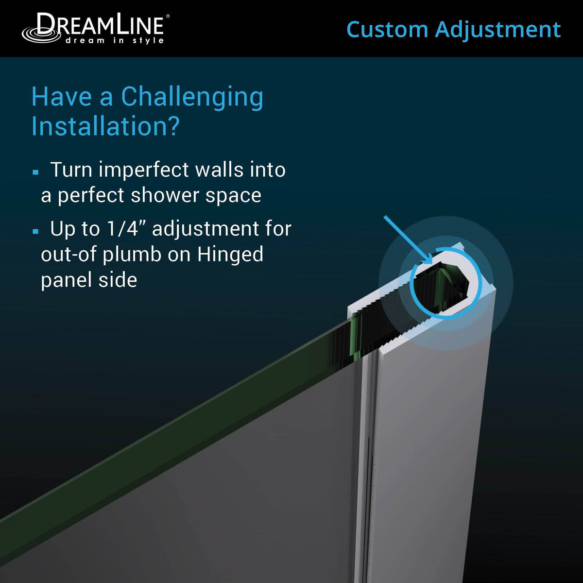 Frameless Hinged Shower Door Brushed Nickel L4157