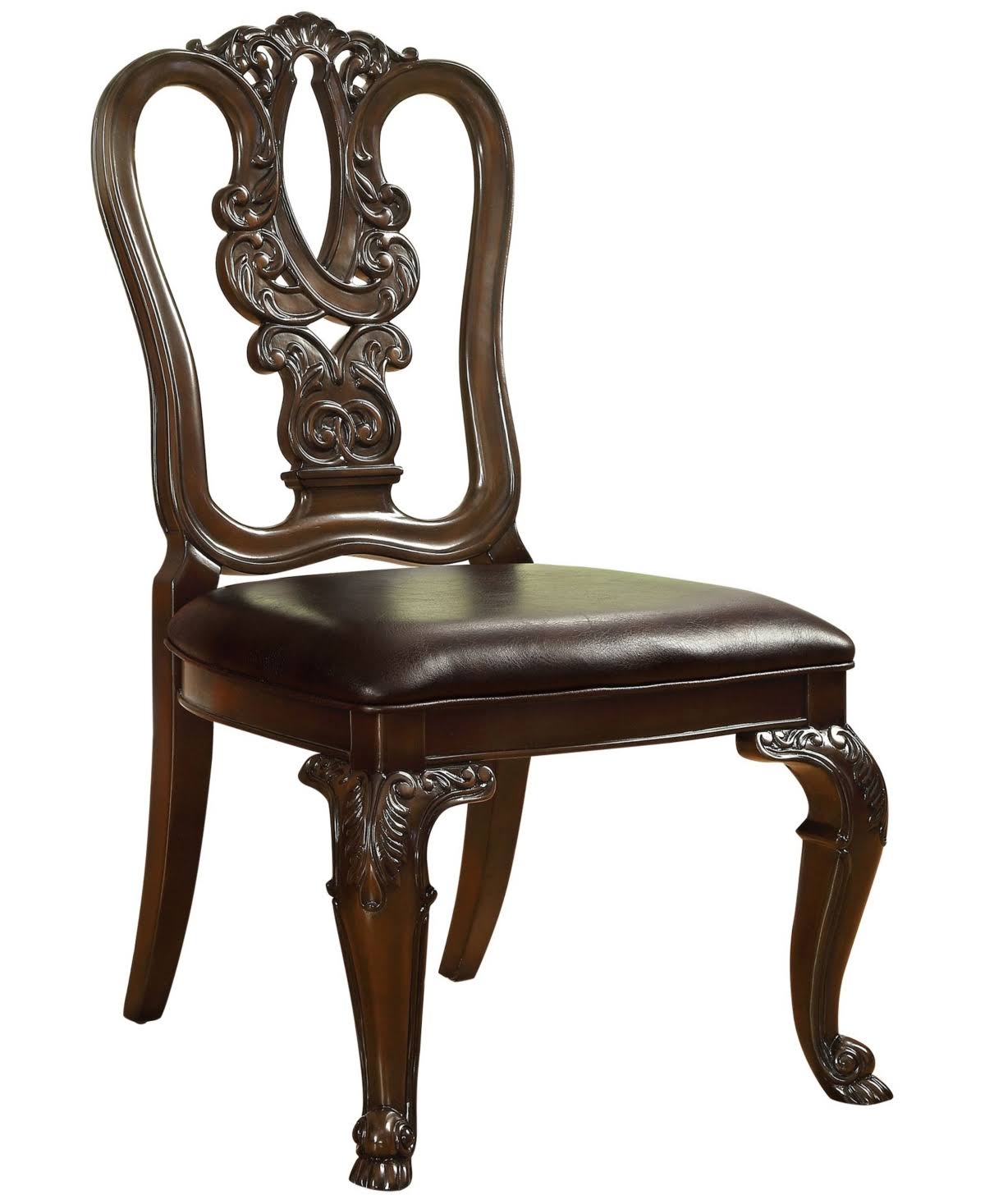 Carved Dining Chair (Set of 2) - Brown V4960