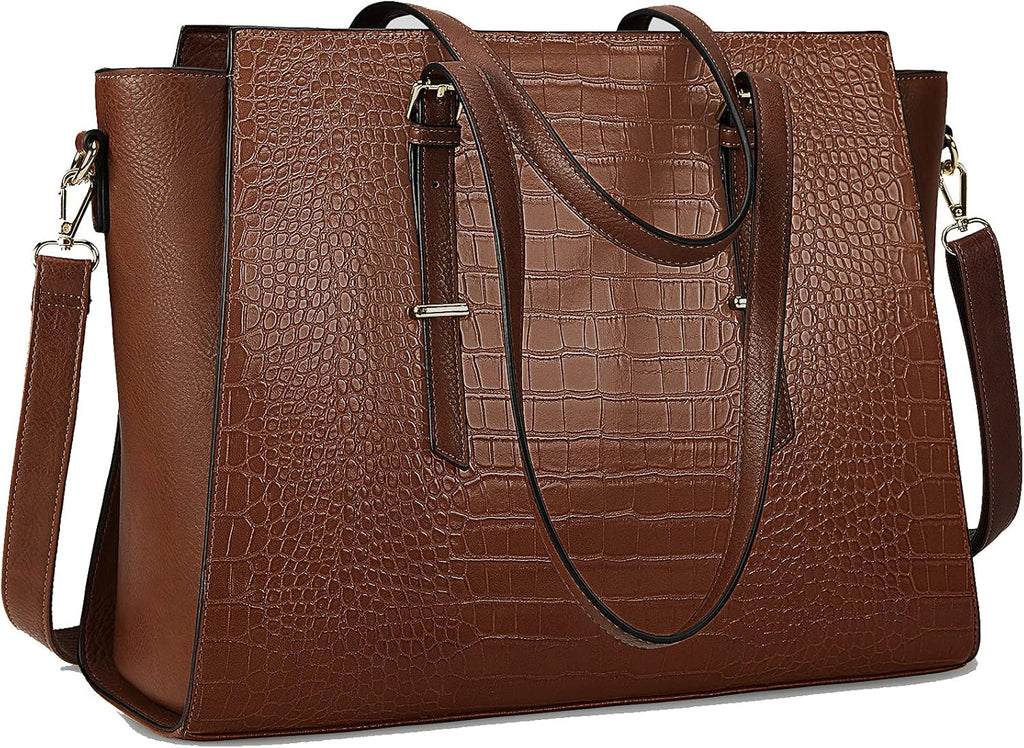 Brown Leather 15.6 Inch Laptop Tote Bag M983592