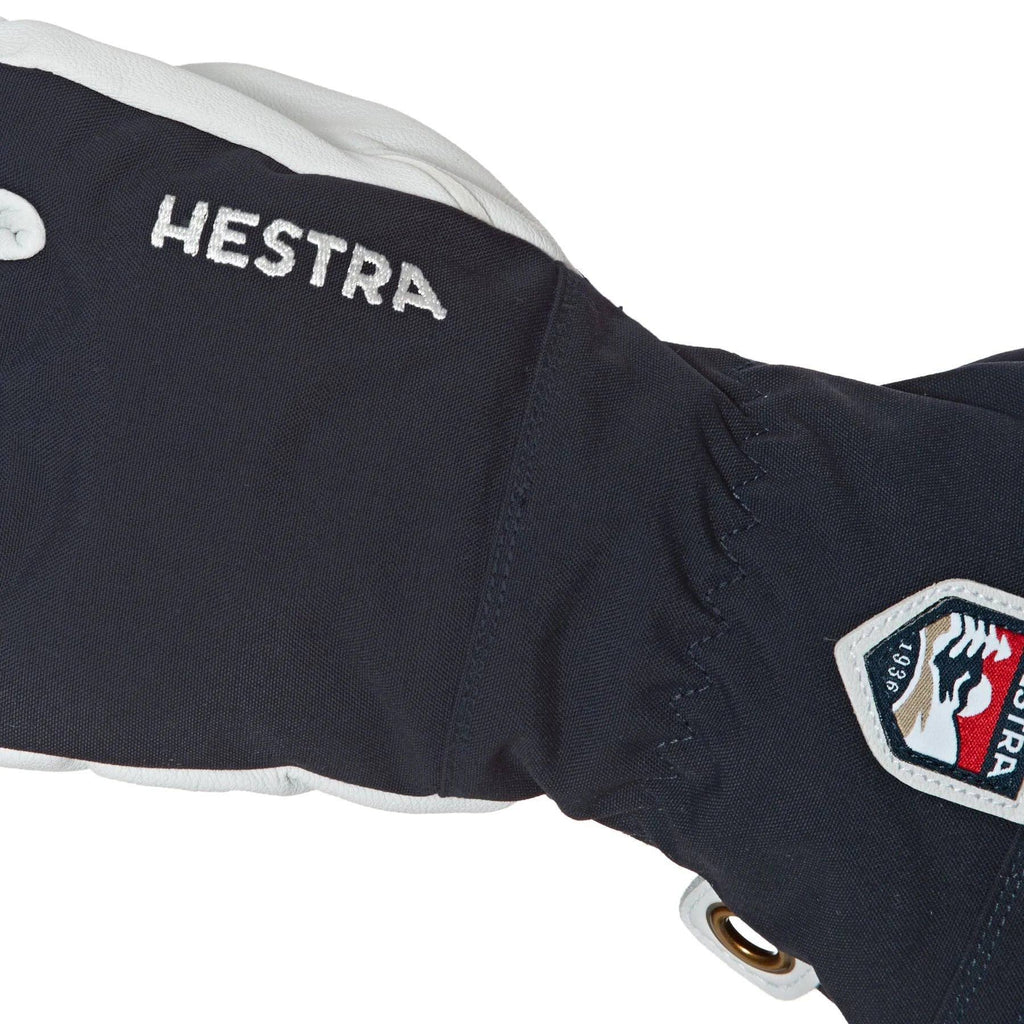 Navy Leather Ski Glove O87336