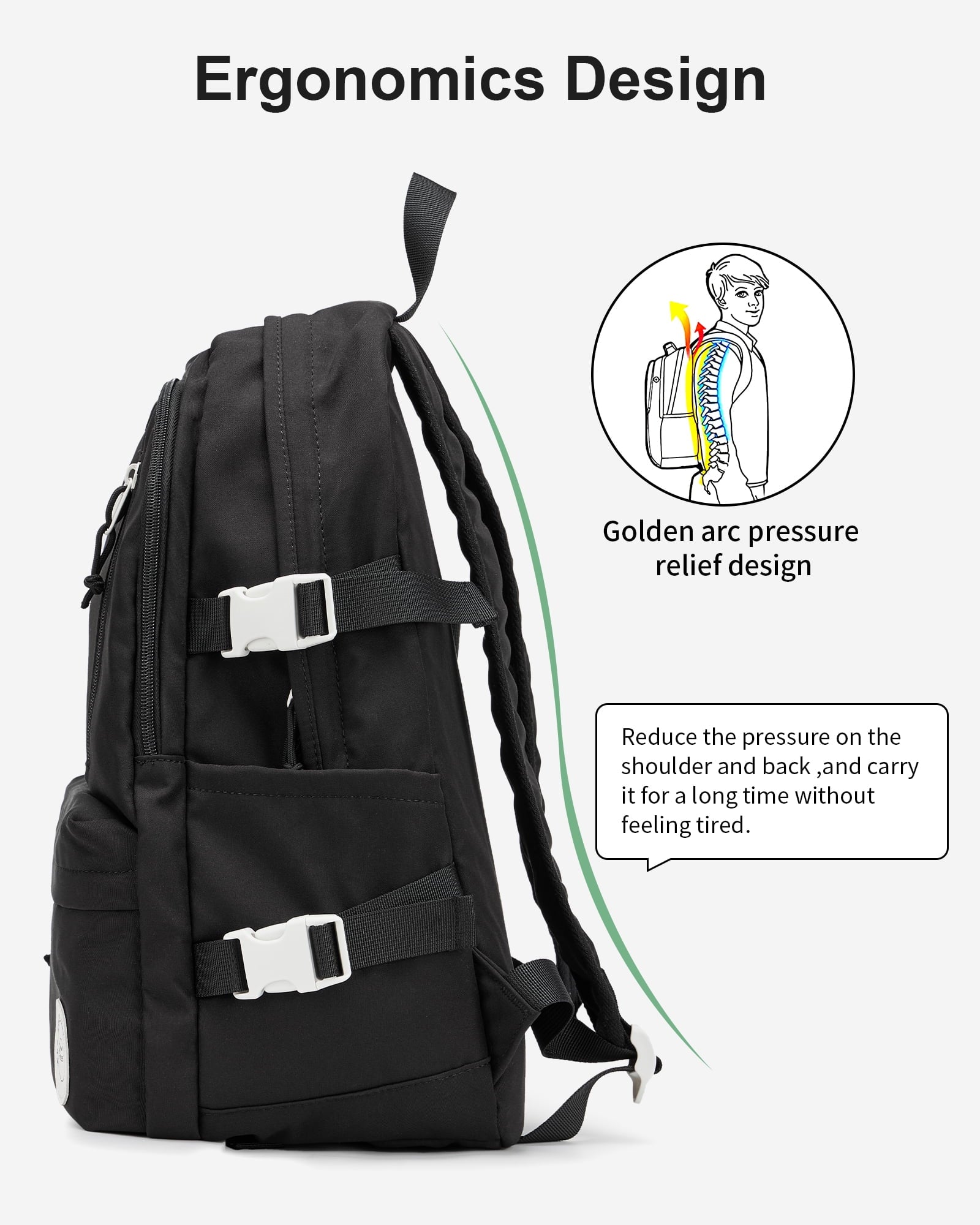 Lightweight Water Resistant 14 Inch Laptop Backpack Y491