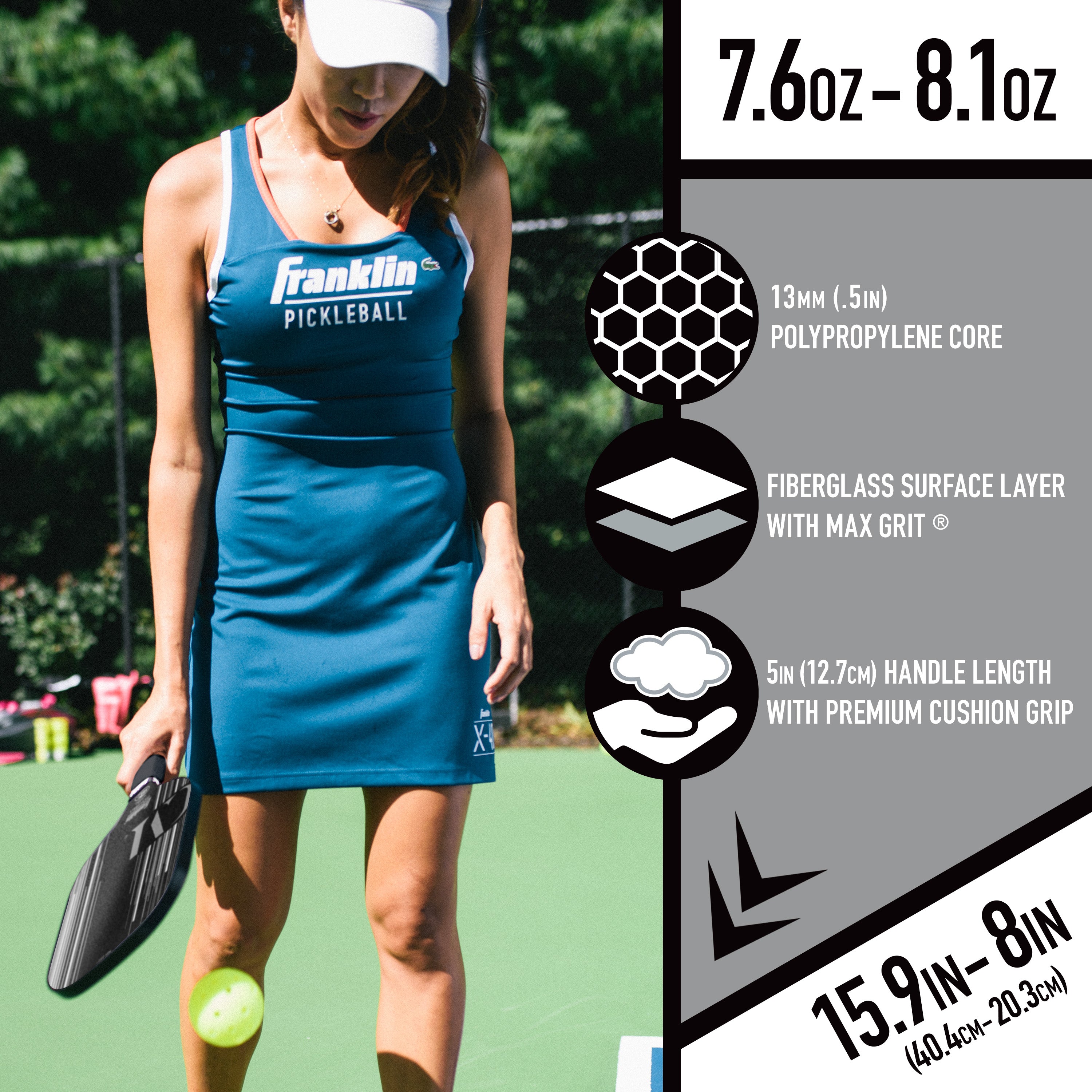 Black 13mm Pickleball Paddle H52824