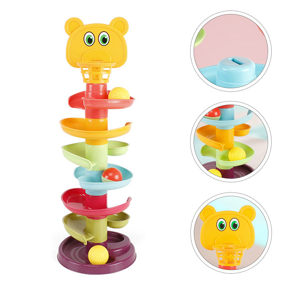 Kid Track Sliding Ball Tower Toy Stacking Toy with 3 Balls G2801
