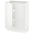 White Base Cabinet with Shelves and 2 Doors X7066