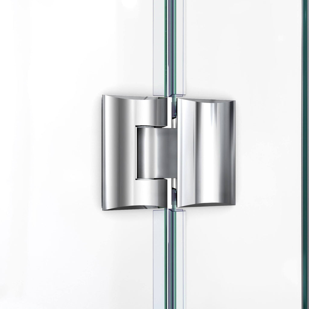 Frameless Hinged Shower Door Brushed Nickel L4157