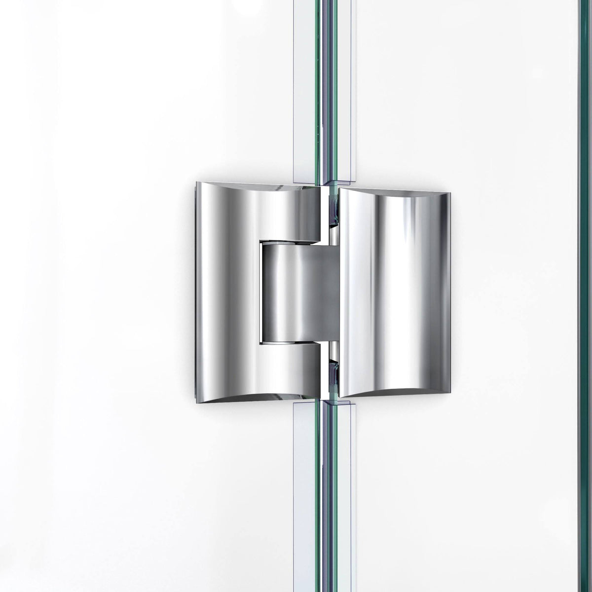 Frameless Hinged Shower Door Brushed Nickel L4157