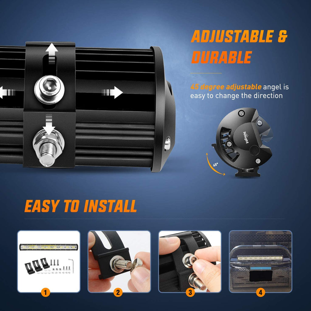 26Inch 540W Triple Row Bar 50000LM Flood Spot Combo Beam LED Off Road Lights Y165