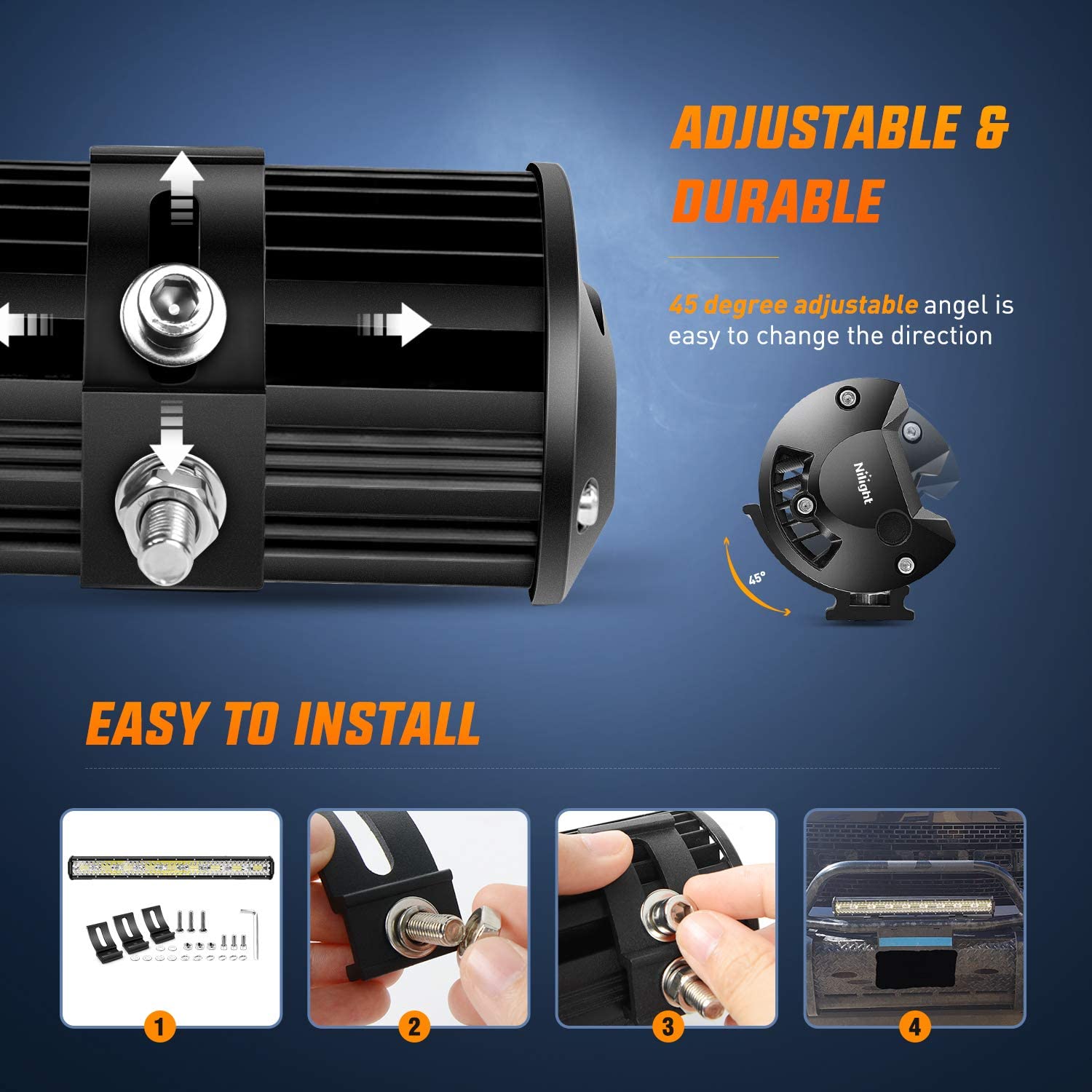 26Inch 540W Triple Row Bar 50000LM Flood Spot Combo Beam LED Off Road Lights Y165